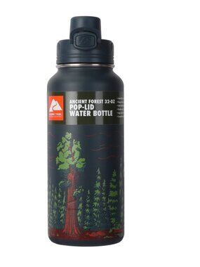 Ancient Forest Ozark Trail 32 oz Stainless Steel Vacuum Water Bottle Pop Lid New